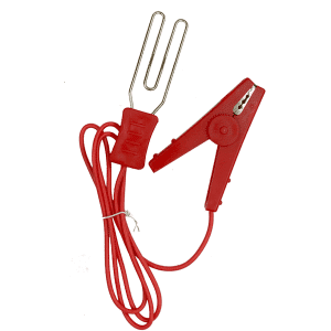 Lead to connect electric fence tape to any other type od conducting line with 90cm cable and croc clip