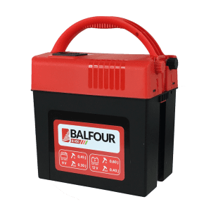 Balfour B450 is a higher power 9v energiser for electric fences that can also be powered from a solar panel