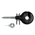 Ring insulators to screw into fenceposts to hold electric fence rope & wire