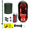 Electric fencing kit for horses comes with a choice of Hotline Gemini energisers, green 20mm tape and green polyposts. All energisers have a 5yr warranty