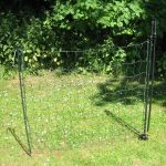 Flexable net gate from Hotline that allows you access to your chickens without turning to power off