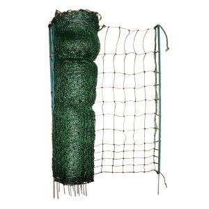 25m electric chicken nets. 110cm tall and electrifiable to keep a fox out