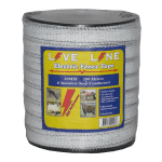 White 20mm strong electric fence tape
