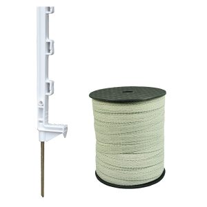 20 x 3' Posts & 200m x 20mm Tape