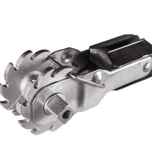 Insulated ratchet strainer for electric fences