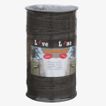 40mm Brown Turbo electric fencing tape with tinned copper and stainless steel conductors for long fences