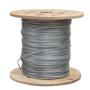 High tensile galvanised fence wire. 2mm thick and 200m long