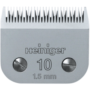 The Size 10 narrow snap on blade from Heiniger gives a 1.5mm length of cut hair on your horse. Perfect for use with the Heiniger Saphir