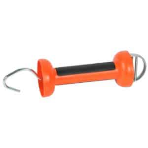 The Gallagher Soft Touch gate handle that connects to electric fence 20mm & 40mm tape