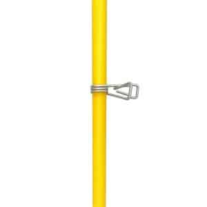 Stainless steel clip for adjustable wire height on 12mm fibreglass posts